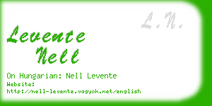 levente nell business card